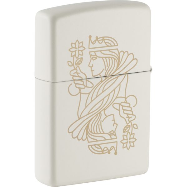 Zippo King Queen White Matte Lighter