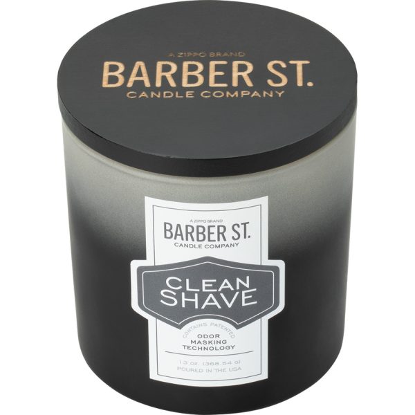ZO23808_add_01 Zippo Barber Street Clean Shaven Soy Candle 13 oz