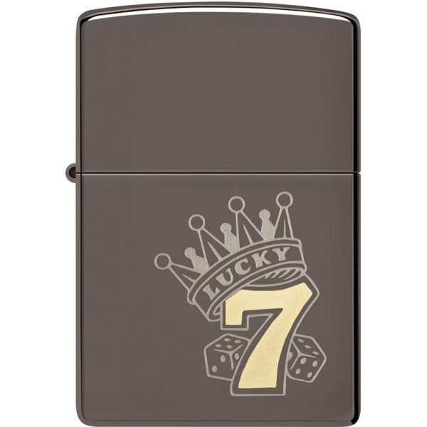 Zippo Lucky 7 Lighter Black Ice