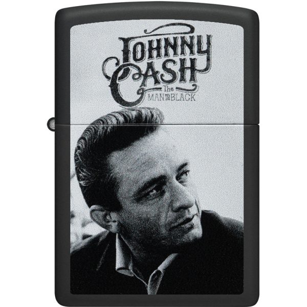 Zippo Johnny Cash Lighter - Black Matte, Boxed