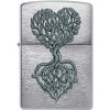 Zippo Rooted In Love Brushed Chrome Lighter