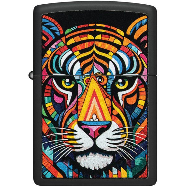 Zippo Tiger Stripes Lighter Black Matte