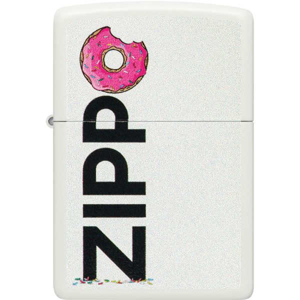 Zippo Frosted White Matte Lighter
