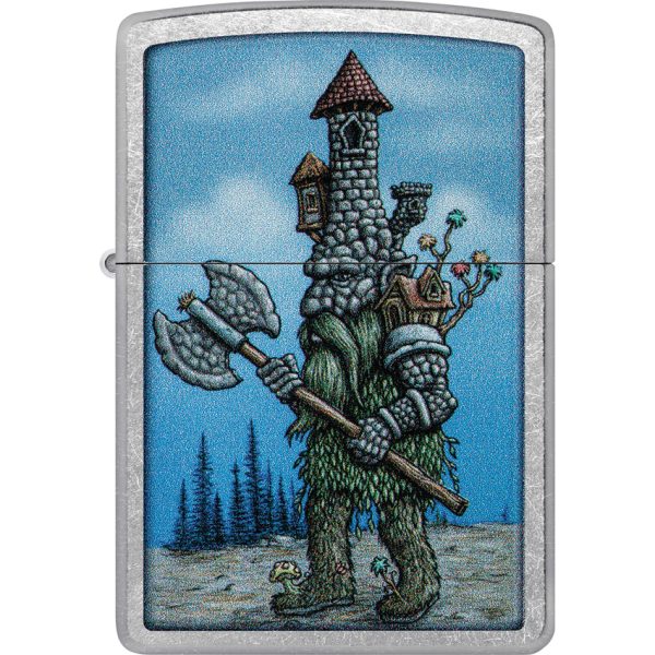 Zippo Castle Troll Street Chrome Lighter