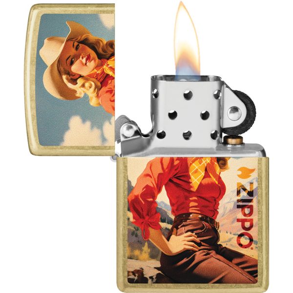 Zippo Rancher Design Street Brass Lighter
