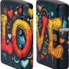 Zippo Love Mural Lighter Black Matte