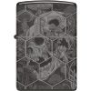 Zippo Mushroom Skulls Lighter High Polish Black Ice