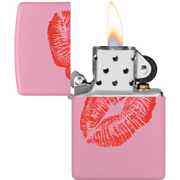 Zippo Smooches Pink Matte Lighter