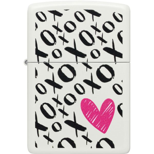 Zippo Hugs and Kisses White Matte Lighter