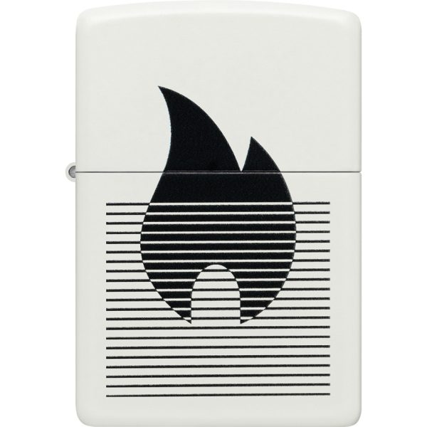 Zippo Flame Gradient White Matte Lighter