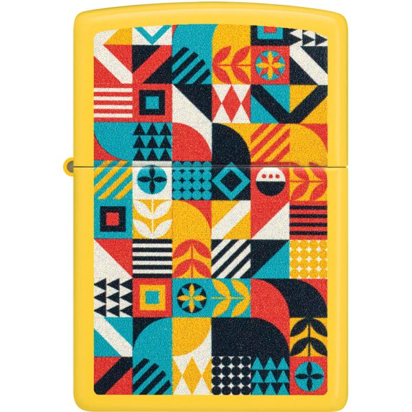 Zippo Barn Quilt Lighter Yellow 2.25" Boxed