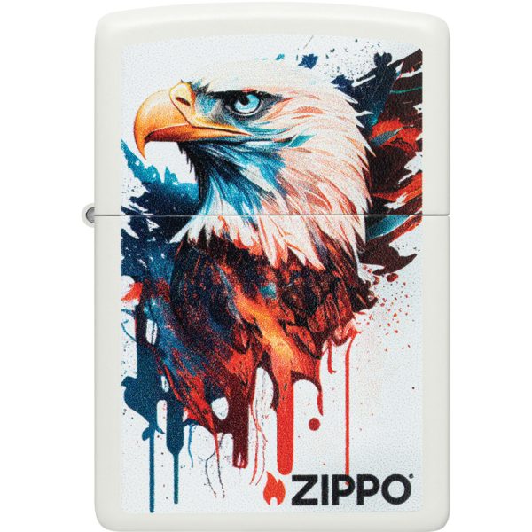Zippo Painted Eagle White Matte Lighter