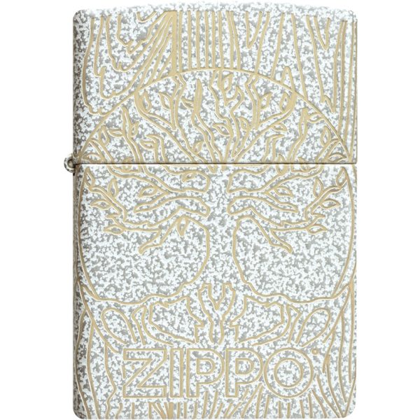 Zippo Tree of Life Woodgrain Lighter Glacier 2.25"