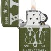 Zippo VE/VJ Day 1941 Replica Lighter Green Crackle w/ Box