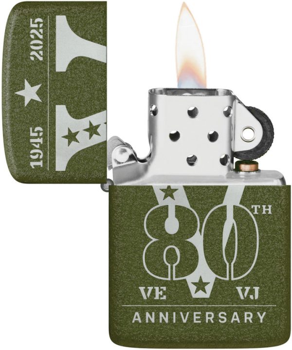 Zippo VE/VJ Day 1941 Replica Lighter Green Crackle w/ Box