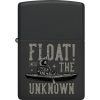 Zippo Float The Unknown Design Black Matte Lighter
