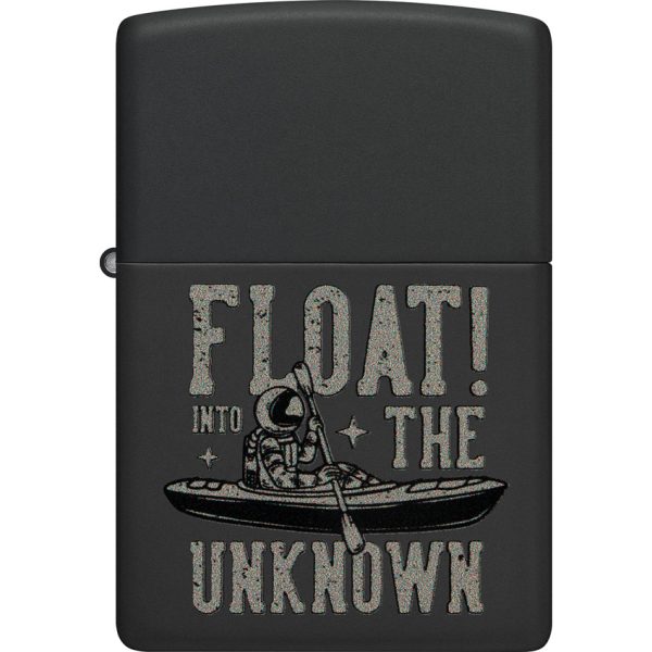 Zippo Float The Unknown Design Black Matte Lighter