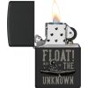 Zippo Float The Unknown Design Black Matte Lighter
