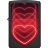 Zippo Hearts Design Black Matte Lighter