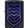 Zippo Hearts Design Black Matte Lighter