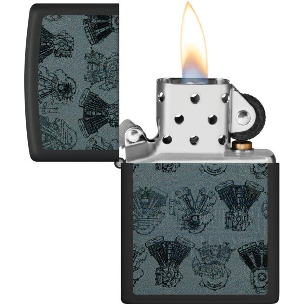 Zippo Harley Davidson Engine Lighter Black Matte