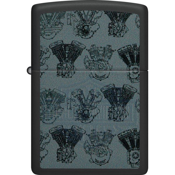 Zippo Harley Davidson Engine Lighter Black Matte