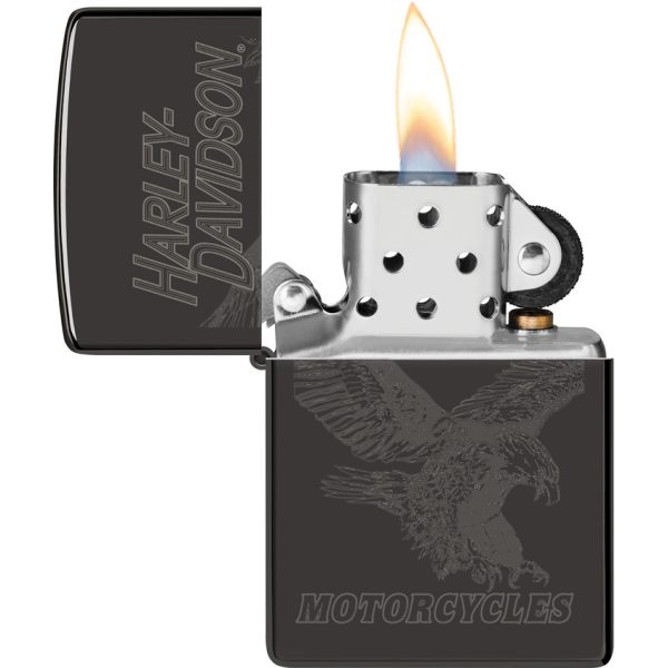 Zippo Harley Davidson Eagle Black Ice Lighter
