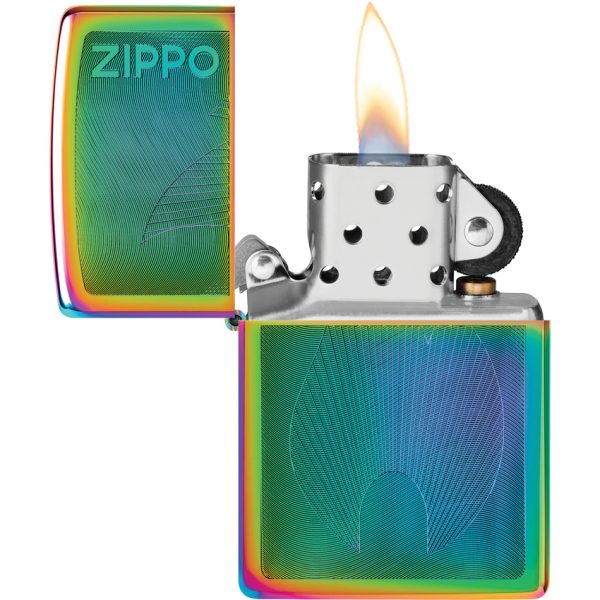 Zippo Dimensional Flame Design Iridescent Lighter