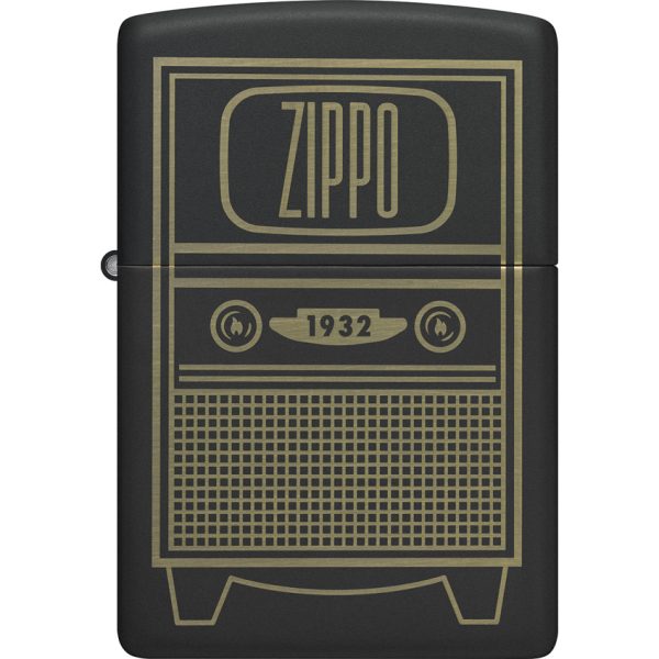 Zippo Vintage TV Design Lighter Black Matte