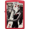 Zippo Skull King Queen Design Red Matte Lighter