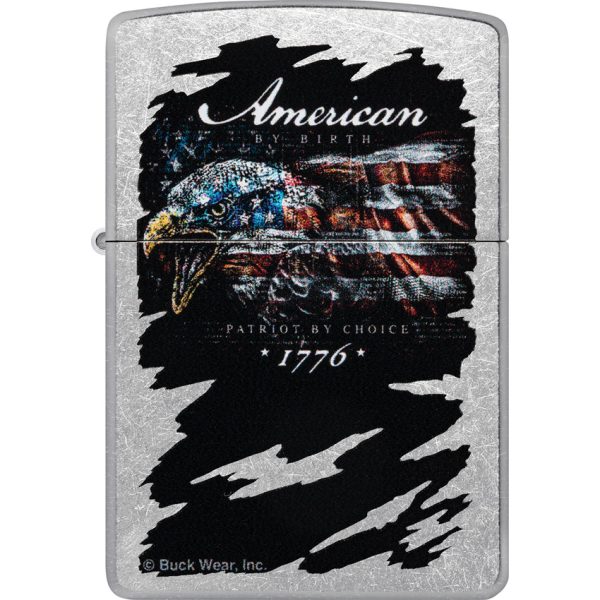 ZO53483_add_01 Zippo Buck Wear Eagle Design Street Chrome Lighter