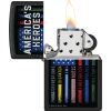 ZO53484_add_02-1 Zippo BuckMark Americas Heroes Black Matte Lighter