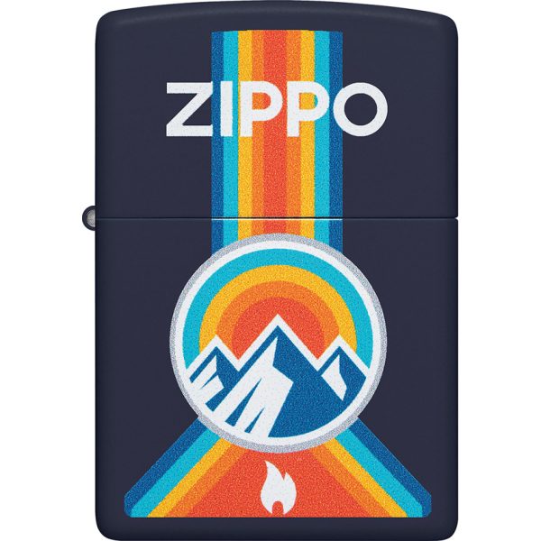 Zippo Outdoor Logo Lighter Navy Matte