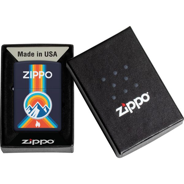Zippo Outdoor Logo Lighter Navy Matte