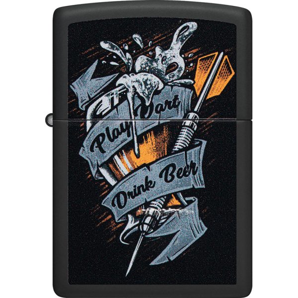 Zippo Darts Design Black Matte Lighter