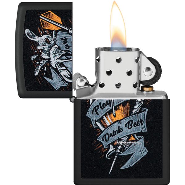 Zippo Darts Design Black Matte Lighter