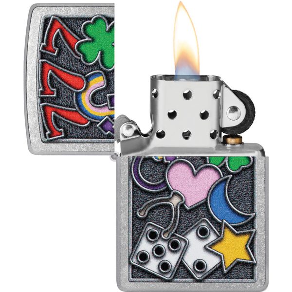 Zippo All Luck Street Chrome Lighter