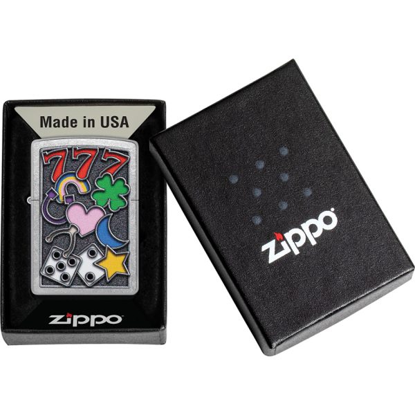 Zippo All Luck Street Chrome Lighter