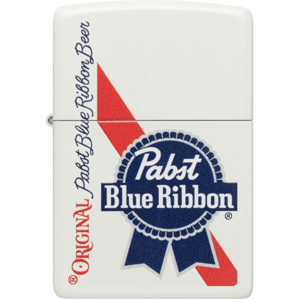 Zippo Pabst Blue Ribbon White Matte Lighter