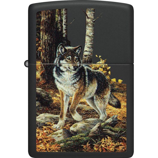 Zippo Linda Picken Wolf Black Matte Lighter