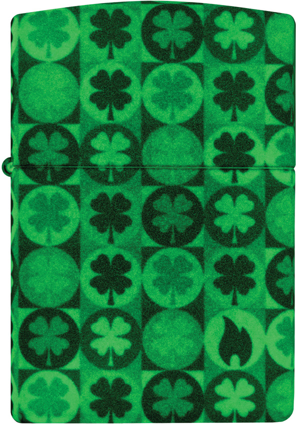 Zippo Clover Design Lighter Glow in the Dark