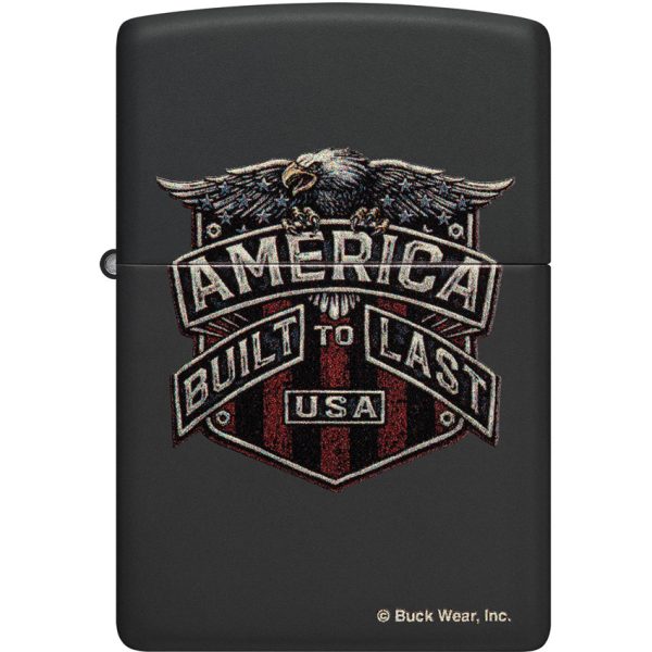 Zippo Buck Wear America Lighter Black Matte