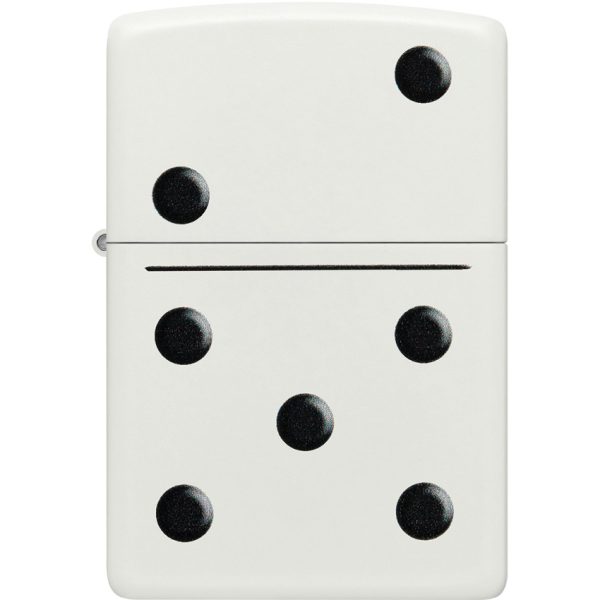Zippo Domino White Matte Lighter