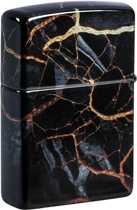 Zippo Fusion Marble Tumbled Chrome Lighter