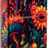 Zippo Spooky Sunflower Tumbled Brass Lighter