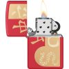 ZO59504_add_02 Zippo Year Of The Snake 2025 Red Matte Lighter
