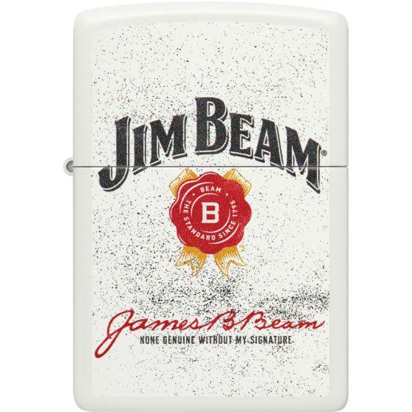 Zippo Jim Beam Rosette White Matte Lighter