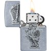 Zippo Dead Man's Hand Emblem Street Chrome Lighter