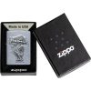 Zippo Dead Man's Hand Emblem Street Chrome Lighter