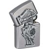 Zippo Dead Man's Hand Emblem Street Chrome Lighter